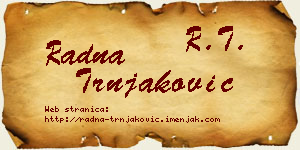 Radna Trnjaković vizit kartica